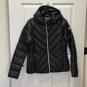 MICHAEL Michael Kors Black Hooded Puffer Jacket
